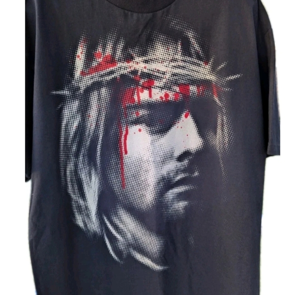 VTG DISSIZIT! Kurt Cobain Courtney Love Graphic Black T-Shirt XL Made In The USA